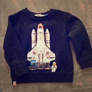 Boys 3-4y black spaceship sweatshirt